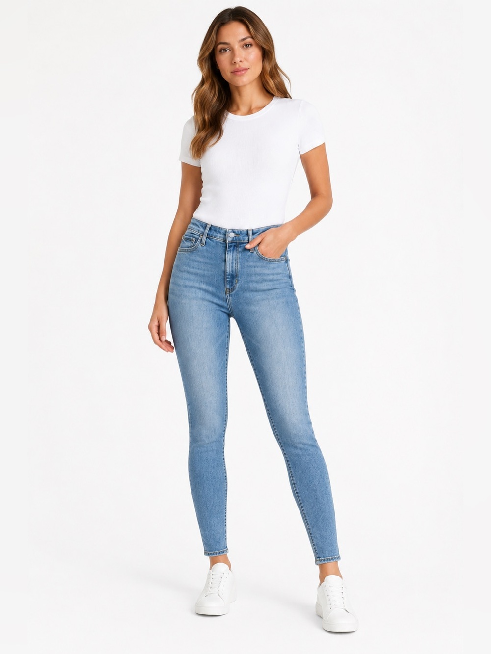 Guess 1981 Skinny High Rise Jeans Women’s 30RG Blue NWT – Missing Button